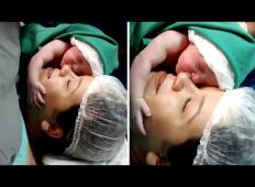 Novorojenček objel svojo mamo. Prizor je v solzah pustil še medicinske sestre!